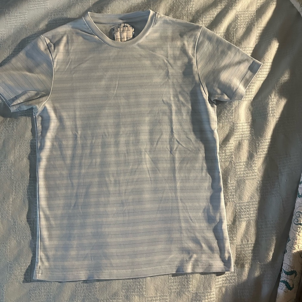 Denim & Flower Light Blue and White Striped Tee